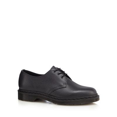 Black pebbled leather shoes